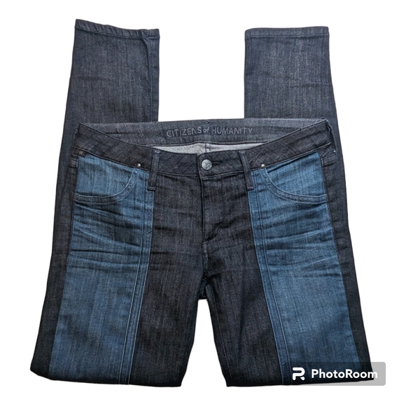 Citizens Of Humanity Jeans Womens Sz 29 Blue Skinny Low Rise Logan Moto in Rider - Picture 14 of 15